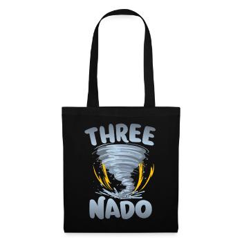 Trois avertissements cycloniques 3e anniversaire | Tornade - Sac en tissu - noir - Devant