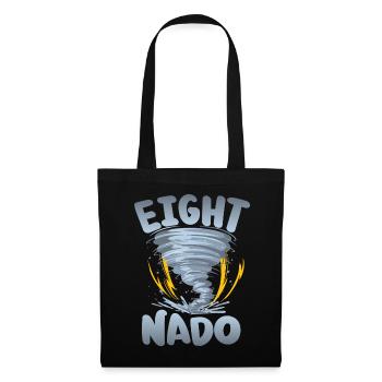 Acht-nado-warn 8th birthday | Tornado - Tote Bag - black - Front