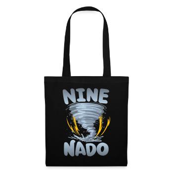 Nine-nado Warning 9th birthday | Tornado - Tote Bag - black - Front
