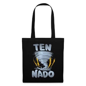 Ten-nado warning 10th birthday | Tornado - Tote Bag - black - Front