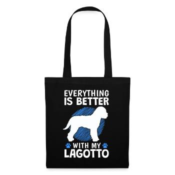 Everything better with Lagotto Romagnolo Truffle Dog - Tote Bag - black - Front