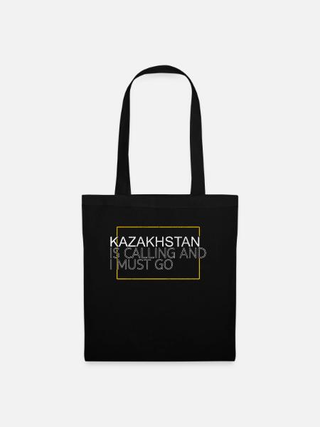 Kasachstan Spruch - Stoffbeutel - Schwarz