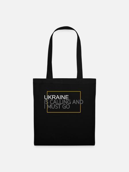 Ukraine Spruch - Stoffbeutel - Schwarz