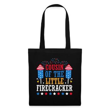 Cousin Des Kleinen Knallfrosches 4. Juli Feuerwerk - Stoffbeutel - Schwarz - Vorne
