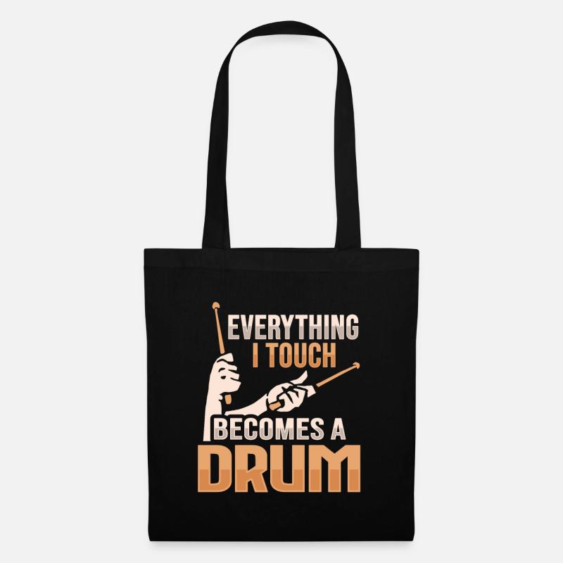Drum Set Percussion Design - Stoffbeutel - Schwarz
