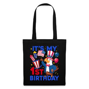 Es Ist Mein 1. Geburtstag Firecracker Kid 4th Of - Stoffbeutel - Schwarz - Vorne