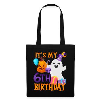 It's my 6th birthday Spooky Ghost Halloween - Tote Bag - black - Front