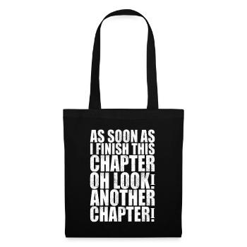 Dès que j’aurai terminé ce chapitre - Sac en tissu - noir - Devant