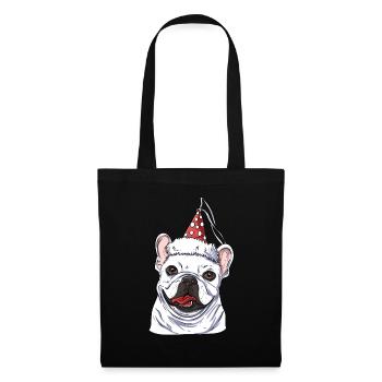 Français Bulldog - Sac en tissu - noir - Devant