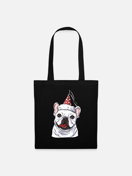 Französische Bulldogge - Stoffbeutel - Schwarz
