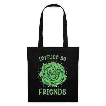 Vegan Chef Lettuce Be Friends Veganism Vegan Chefs - Tote Bag - black - Front