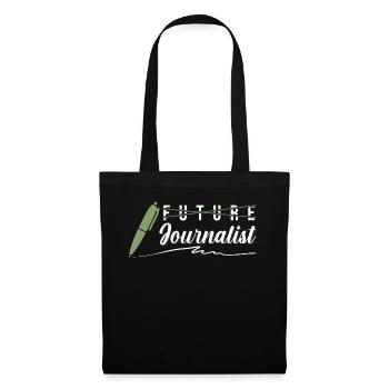 Journalismus Abschluss - Stoffbeutel - Schwarz - Vorne