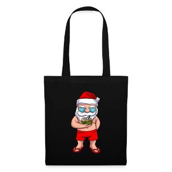 Beach Santa Claus Xmas - Tote Bag - black - Front