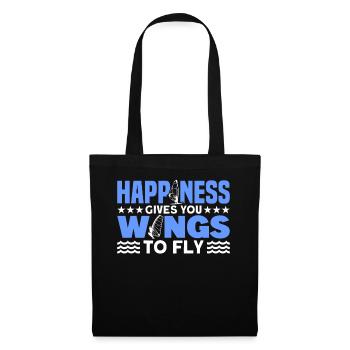 Wind Surfing Happiness Gives You Wings To Fly For - Tote Bag - black - Front