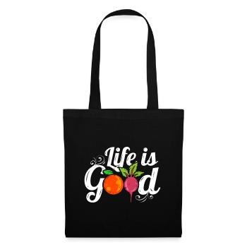 Orange And Radish Veggies Logo Life Is Good For A - Tote Bag - black - Front