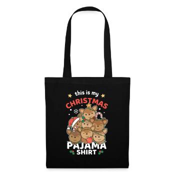 Reh Chemise de pyjama de Noël Joyeux Noël - Sac en tissu - noir - Devant