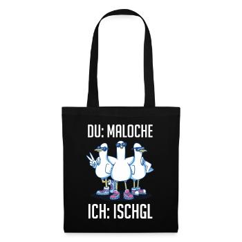 Apres Ski Party Skiurlaub Skifahrer Ischgl - Stoffbeutel - Schwarz - Vorne