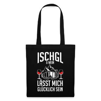 Apres Ski Party Skiurlaub Skifahrer Ischgl - Stoffbeutel - Schwarz - Vorne