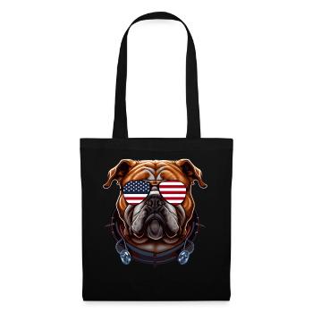 Lunettes de soleil drapeau des États-Unis Bulldog Patriotic Pet Dog Owne - Sac en tissu - noir - Devant