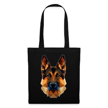 Vintage Geometric English Shepherd Dog Lover - Sac en tissu - noir - Devant