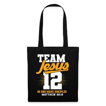 Jésus - Sac en tissu - noir - Devant