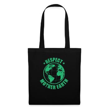 Respect Mère Terre Nature Planète Terre - Sac en tissu - noir - Devant
