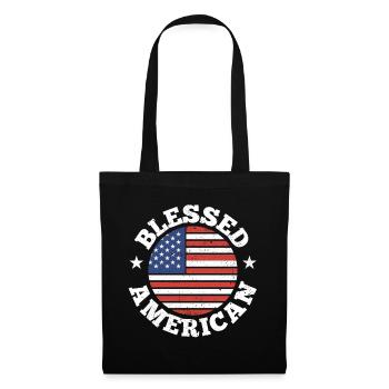 Bienheureuse Amérique américaine Patriotique États-Unis États-Unis - Sac en tissu - noir - Devant
