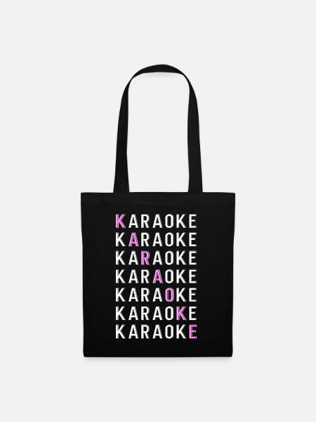 Karaoke Singer Karaoke - Stoffbeutel - Schwarz