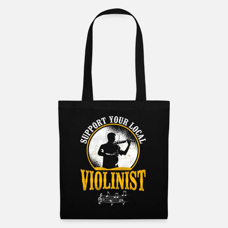 Violin Violinist Vintage Support - Stoffbeutel - Schwarz