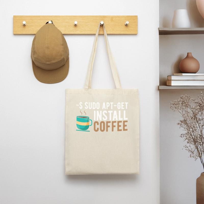 ~$ sudo apt-get install coffee Linux Programmer Tote Bag
