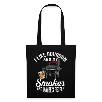 J’aime Bourbon Whisky Smoker Grill Bbq Griller - Sac en tissu - noir - Devant