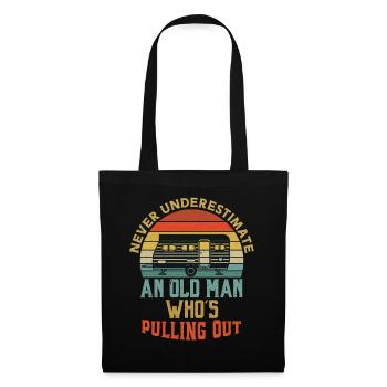 Camping Familial Camp Camping Caravane Camping-car - Sac en tissu - noir - Devant