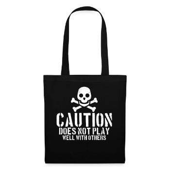 Caution Does Not Play Well With Others 44 - Tote Bag - black - Front