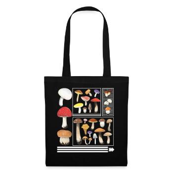 Chemise Mushroom Whisperer, mycologie Champignons Cueillette - Sac en tissu - noir - Devant