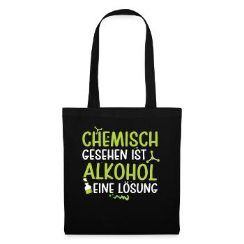 Chimiquement, l’alcool est une solution à la bière - Sac en tissu - noir - Devant