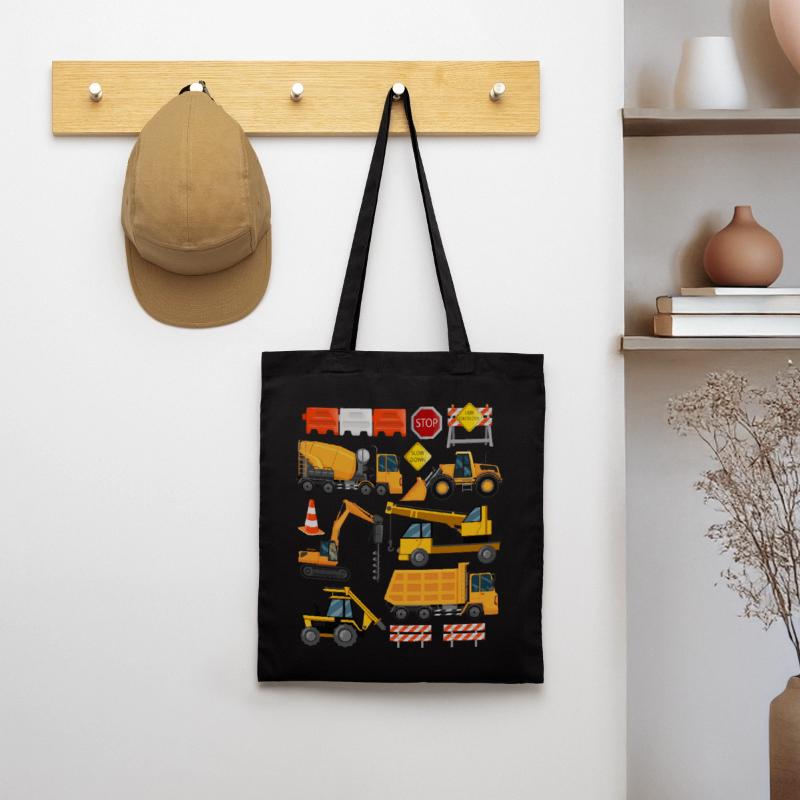 Construction Loader Tractor Dumptuck Construction Site | Engineer Tote Bag