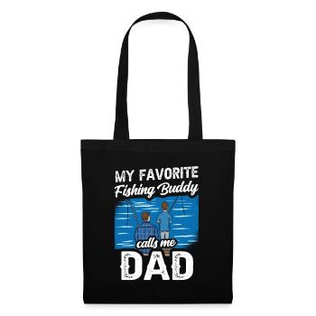 My favorite fishing buddy calls me daddy fishing - Tote Bag - black - Front