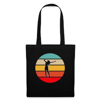 Chanter rétro - Sac en tissu - noir - Devant