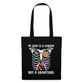 Régime végétalien Mon corps est un jardin végétarien sans viande - Sac en tissu - noir - Devant