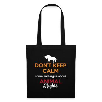 Animal Welfare Don't Keep Calm Adopt Animal Worker - Stoffbeutel - Schwarz - Vorne