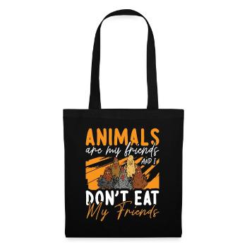 Animal Welfare Animals Are My Friends Adopt Foster - Stoffbeutel - Schwarz - Vorne