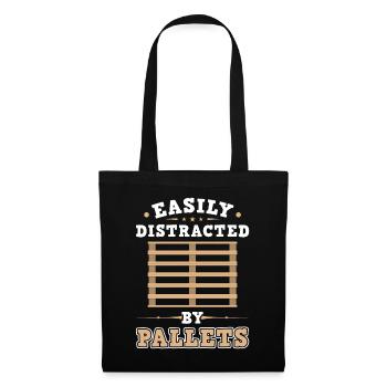 Easily Distracted By Pallets - Forklift Operator - Tote Bag - black - Front