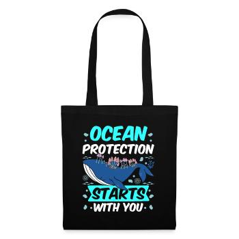 La protection des mers commence avec vous mer mer - Sac en tissu - noir - Devant