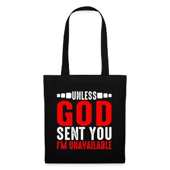 À moins que Dieu ne t’ait envoyé, je ne suis pas disponible 6 - Sac en tissu - noir - Devant