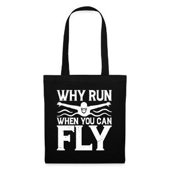 Pourquoi courir quand vous pouvez voler 4 - Sac en tissu - noir - Devant