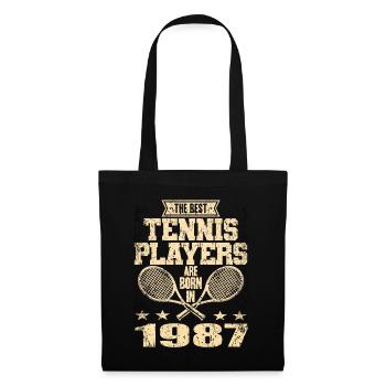 Les meilleurs joueurs de tennis sont nés en 1987 - Sac en tissu - noir - Devant