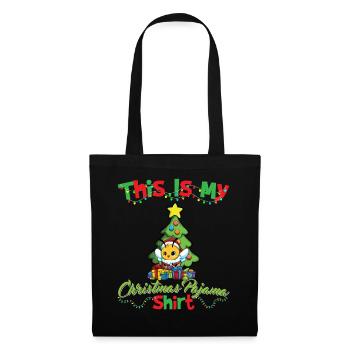 Ceci est ma chemise de pyjama de Noël pyjama pyjama - Sac en tissu - noir - Devant