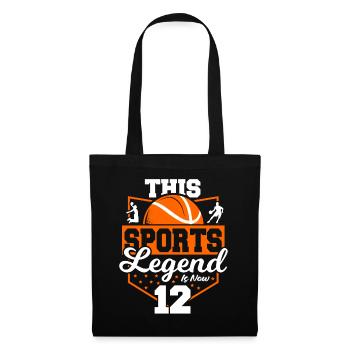 Cette légende du sport a maintenant 12 ans, match de basket-ball - Sac en tissu - noir - Devant