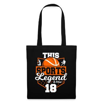 Cette légende du sport a maintenant 18 ans, match de basket-ball - Sac en tissu - noir - Devant