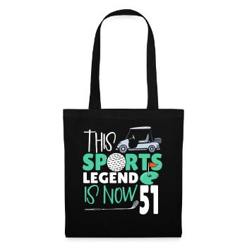 Cette légende du sport a maintenant 51 ans, jeu de golf 51. - Sac en tissu - noir - Devant
